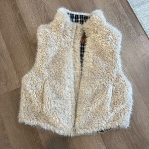 Faux Fur Vest in Cream